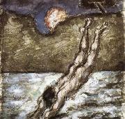 Paul Cezanne Femme piquant une tete dans i eau painting
